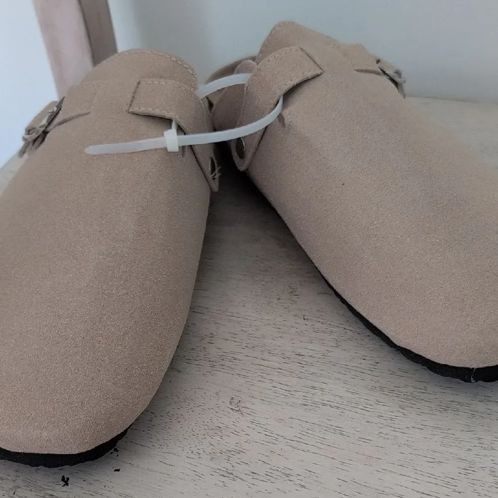 CLOGS Beige Slip-On Clogs with Buckle NEW NEW NEW Size 12